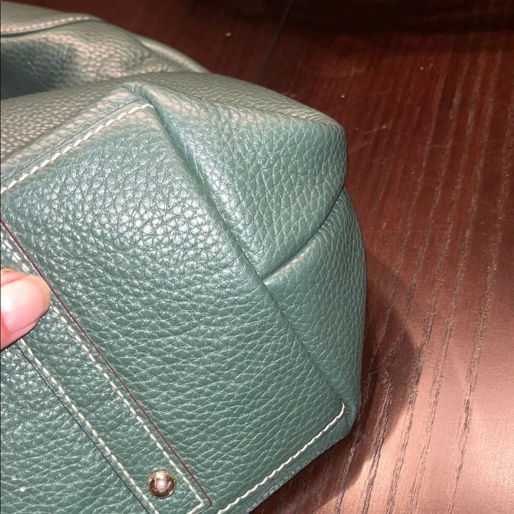 Dooney & Bourke Green Leather Hobo with Gold Hardware